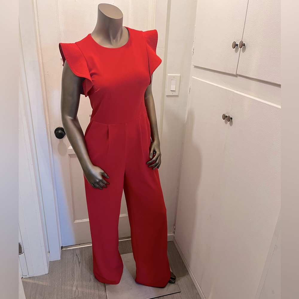 Calvin Klein red jumpsuit